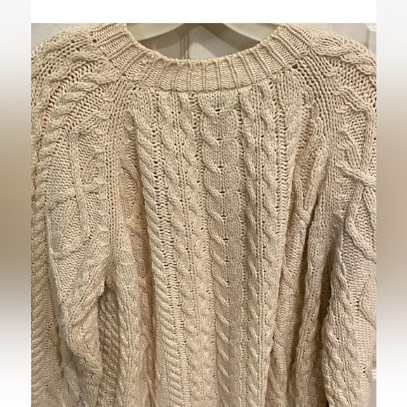 Vintage Womens Timberland Weathergear Made in Ireland Cable Sweater 100% Cotton - Picture 4 of 8